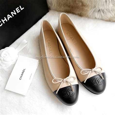 chanel inspired flats|chanel ballet flats beige.